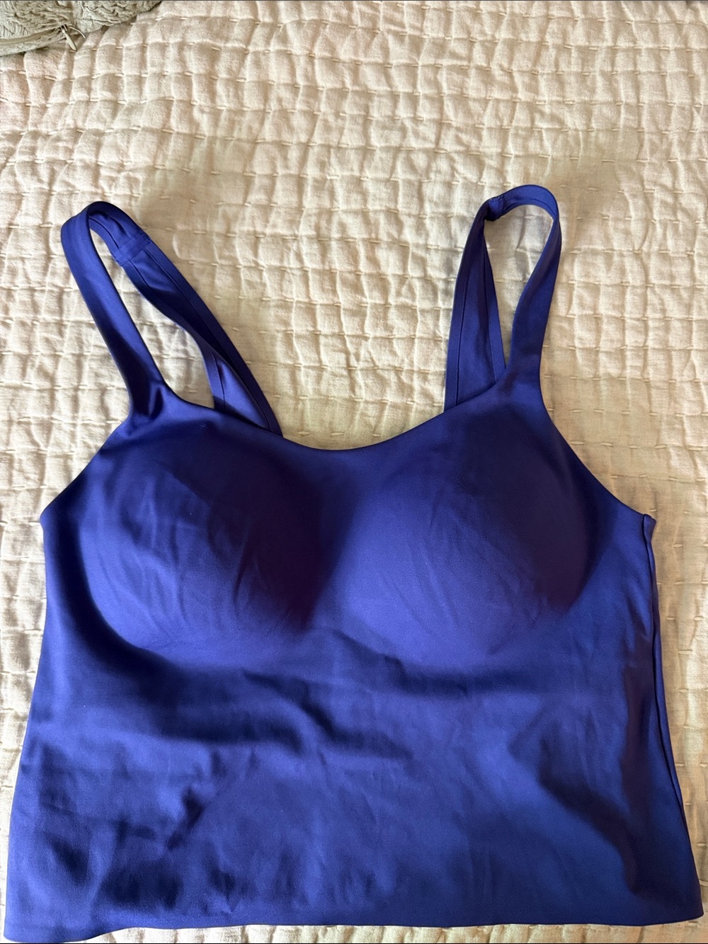 Everyday Padded Scoop Bralette Tank in Royal Blue molded cups